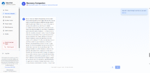 SoberPath app AI companion providing faith-based recovery support and guidance